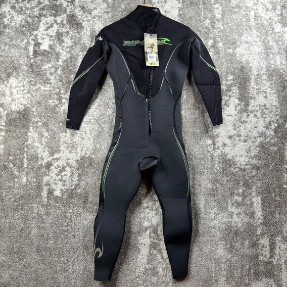 New Ripcurl Wetsuit Medium Short Adults E Bomb Back Zip 4/3 Black Swim Suit - Picture 2 of 14